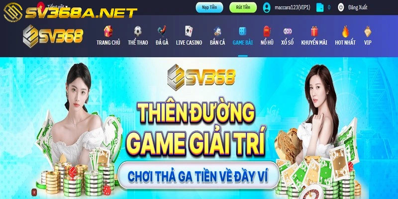 Game bài SV368 là một nền tảng giải trí trực tuyến uy tín và phong phú